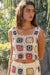 POL Clothing Fun Floral Square Patchwork Sweater Top available at The Good Life Boutique
