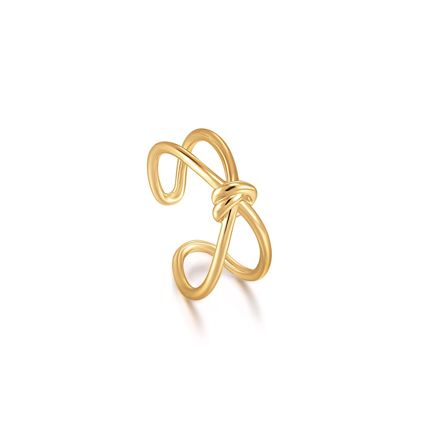 ANIA HAIE ANIA HAIE - Gold Knot Double Band Adjustable Ring available at The Good Life Boutique