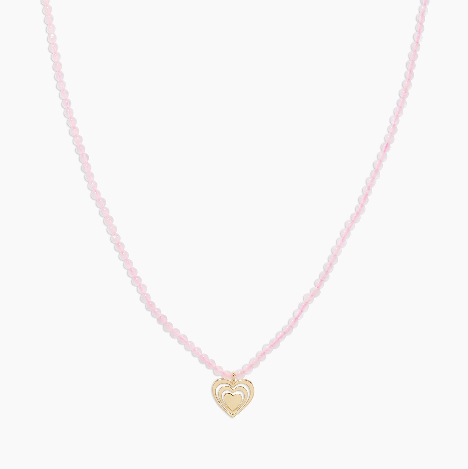 Gorjana Power Gemstone Mantra Necklace (Rose Quartz) available at The Good Life Boutique