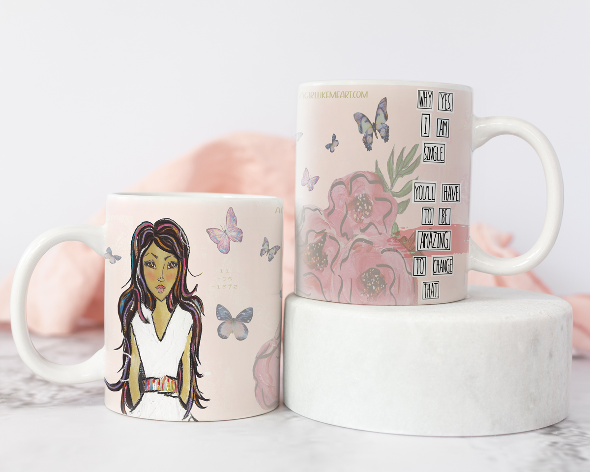 A Girl Like Me Art Inspiration Mug - 15oz available at The Good Life Boutique