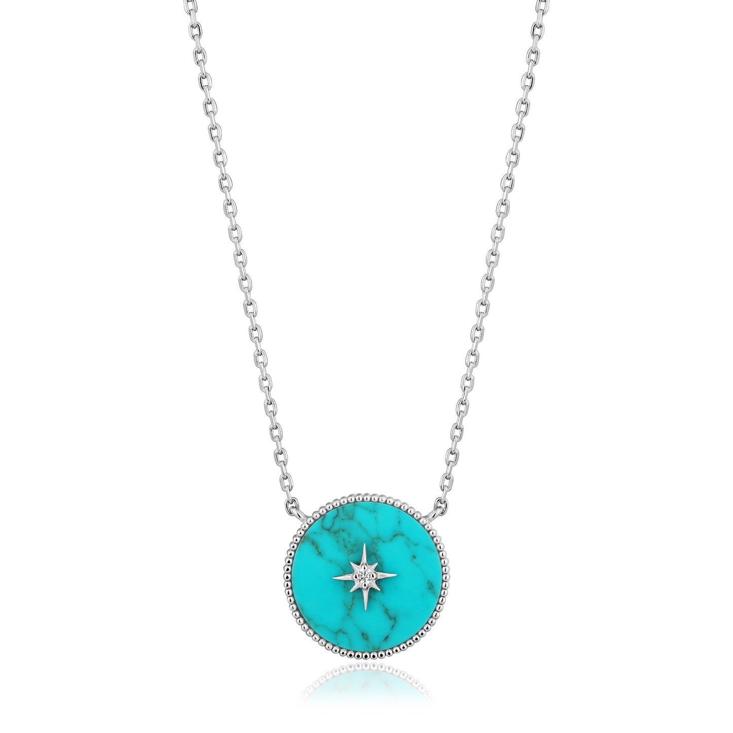ANIA HAIE ANIA HAIE - Silver Turquoise Emblem Necklace available at The Good Life Boutique