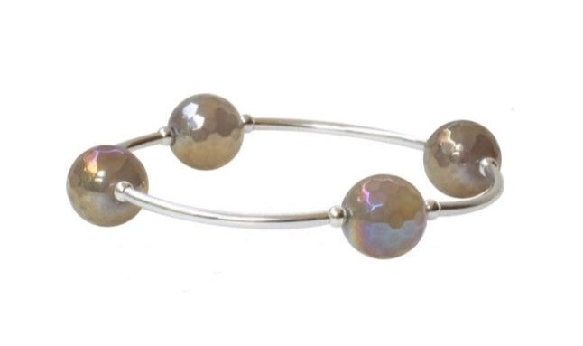 Made As Intended Mystic Coated Faceted Agate Blessing Bracelet available at The Good Life Boutique
