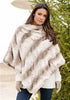 Fabulous Furs Couture Poncho Truffle Faux Chinchilla available at The Good Life Boutique