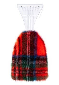 Fabulous Furs Red Plaid 14" Ice Scraper available at The Good Life Boutique