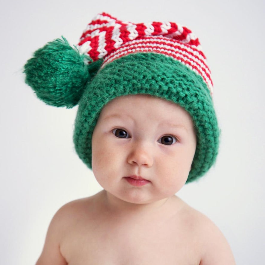 Huggalugs Candy Cane Stocking Hat available at The Good Life Boutique