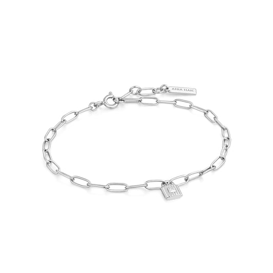 ANIA HAIE ANIA HAIE - Silver Chunky Chain Padlock Bracelet  available at The Good Life Boutique