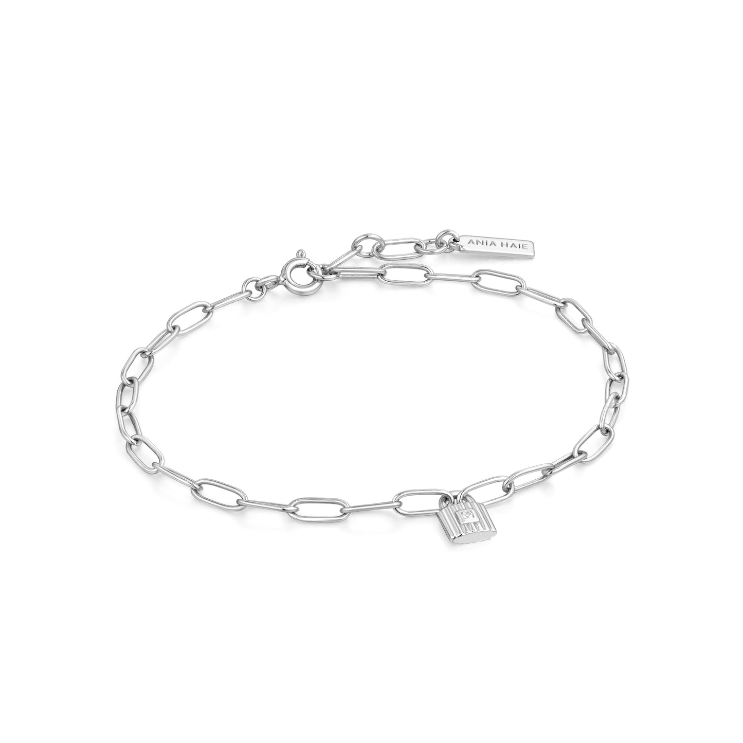 ANIA HAIE ANIA HAIE - Silver Chunky Chain Padlock Bracelet  available at The Good Life Boutique