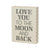Collins Painting & Design, LLC Love you to the moon and back Box Sign available at The Good Life Boutique