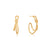 ANIA HAIE ANIA HAIE - Gold Knot Stud Hoop Earrings available at The Good Life Boutique