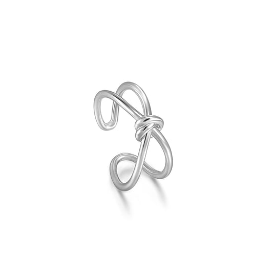 ANIA HAIE ANIA HAIE - Silver Knot Double Band Adjustable Ring available at The Good Life Boutique