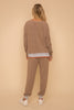 Hem & Thread Soft and Cozy Brush Oversize Hacci Pullover Top - Mocha available at The Good Life Boutique