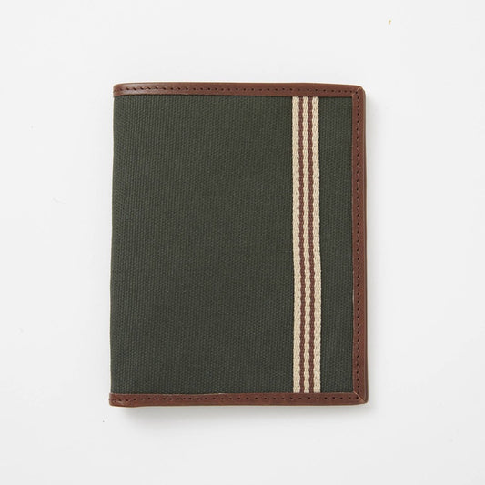 Baekgaard Ltd. Passport Wallet - Canvas Green available at The Good Life Boutique