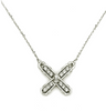 French Kande French Kande Petite Swarovski French Kiss Necklace Silver available at The Good Life Boutique