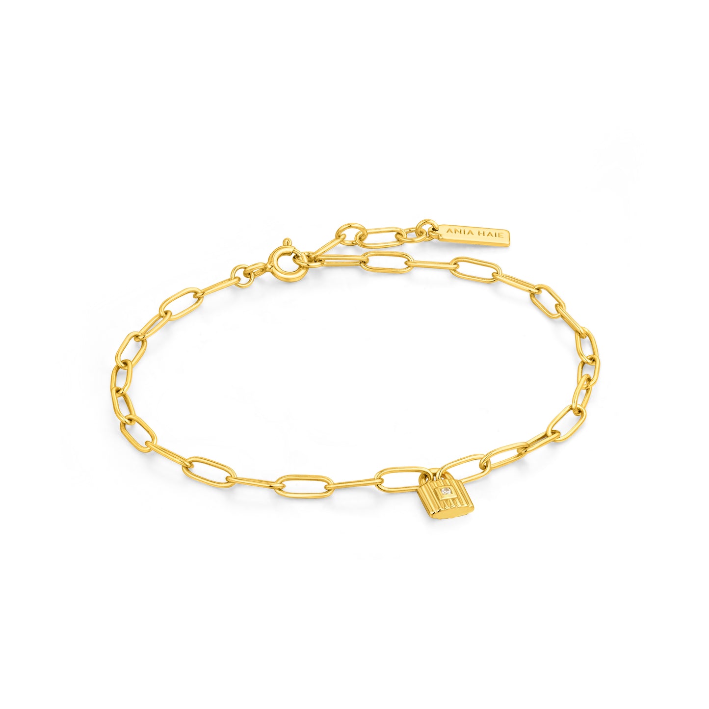 ANIA HAIE ANIA HAIE - Gold Chunky Chain Padlock Bracelet  available at The Good Life Boutique