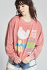 Recycled Karma Woodstock Peace & Music Ls Sweatshirt - Paprika available at The Good Life Boutique