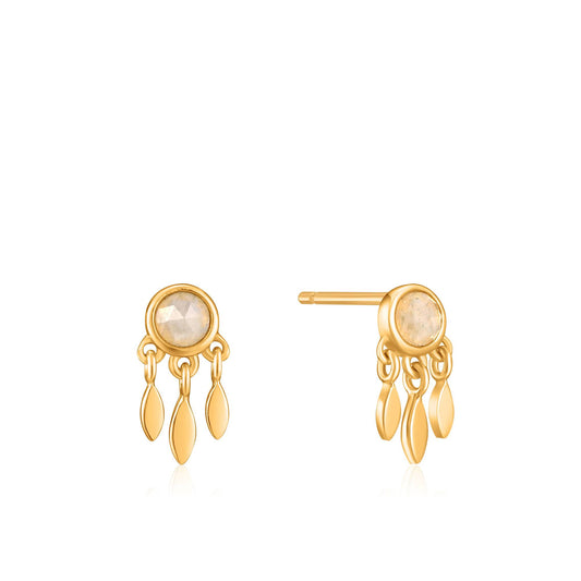 ANIA HAIE ANIA HAIE - Gold Midnight Fringe Stud Earrings available at The Good Life Boutique