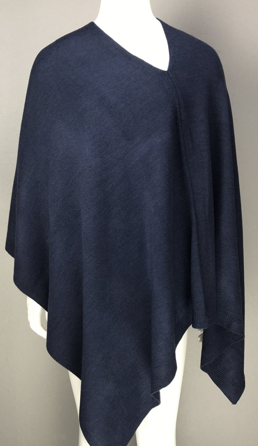 FennySun Inc. Cashmere-like Poncho - Navy available at The Good Life Boutique