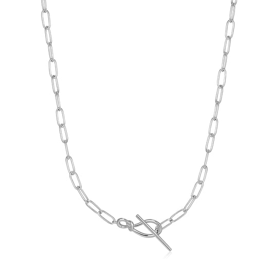 ANIA HAIE ANIA HAIE - Silver Knot T Bar Chain Necklace available at The Good Life Boutique