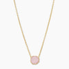 Gorjana Power Gemstone Charm Adjustable Necklace - Rose Quartz available at The Good Life Boutique