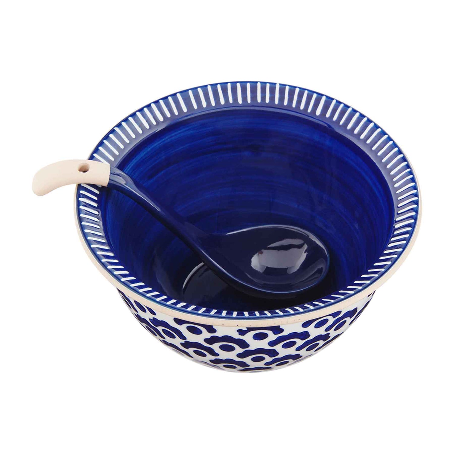 Mud Pie Indigo Salsa Bowl Set available at The Good Life Boutique