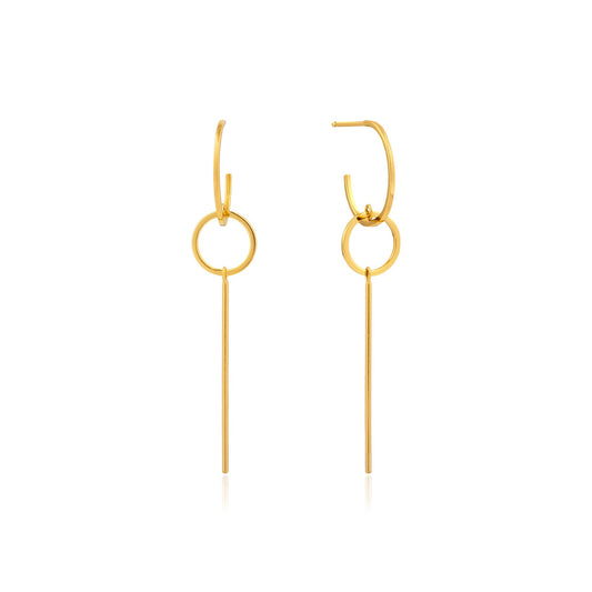 ANIA HAIE ANIA HAIE - Gold Modern Solid Drop Earrings available at The Good Life Boutique