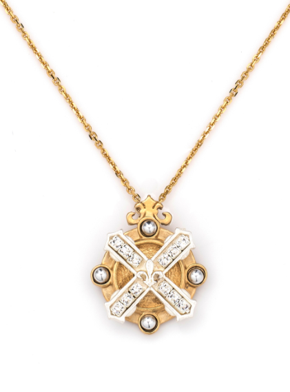 French Kande French Kande Arles Necklace with Swarovski Stack Gold available at The Good Life Boutique