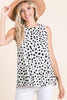 BomBom Animal Print Tank Top On Soft French Terry Fabric available at The Good Life Boutique