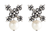 French Kande French Kande X Earrings with White Pearl Dangle available at The Good Life Boutique