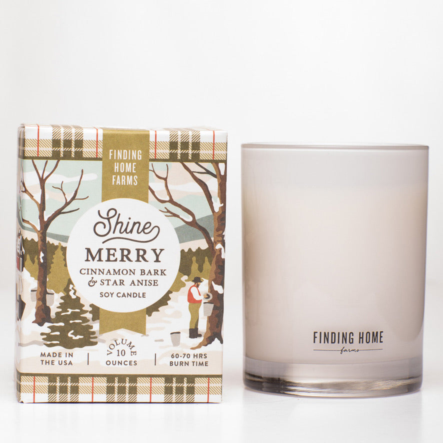 Finding Home Farms Shine Merry Soy Candle Collection - Boxed Candle - 10 oz available at The Good Life Boutique