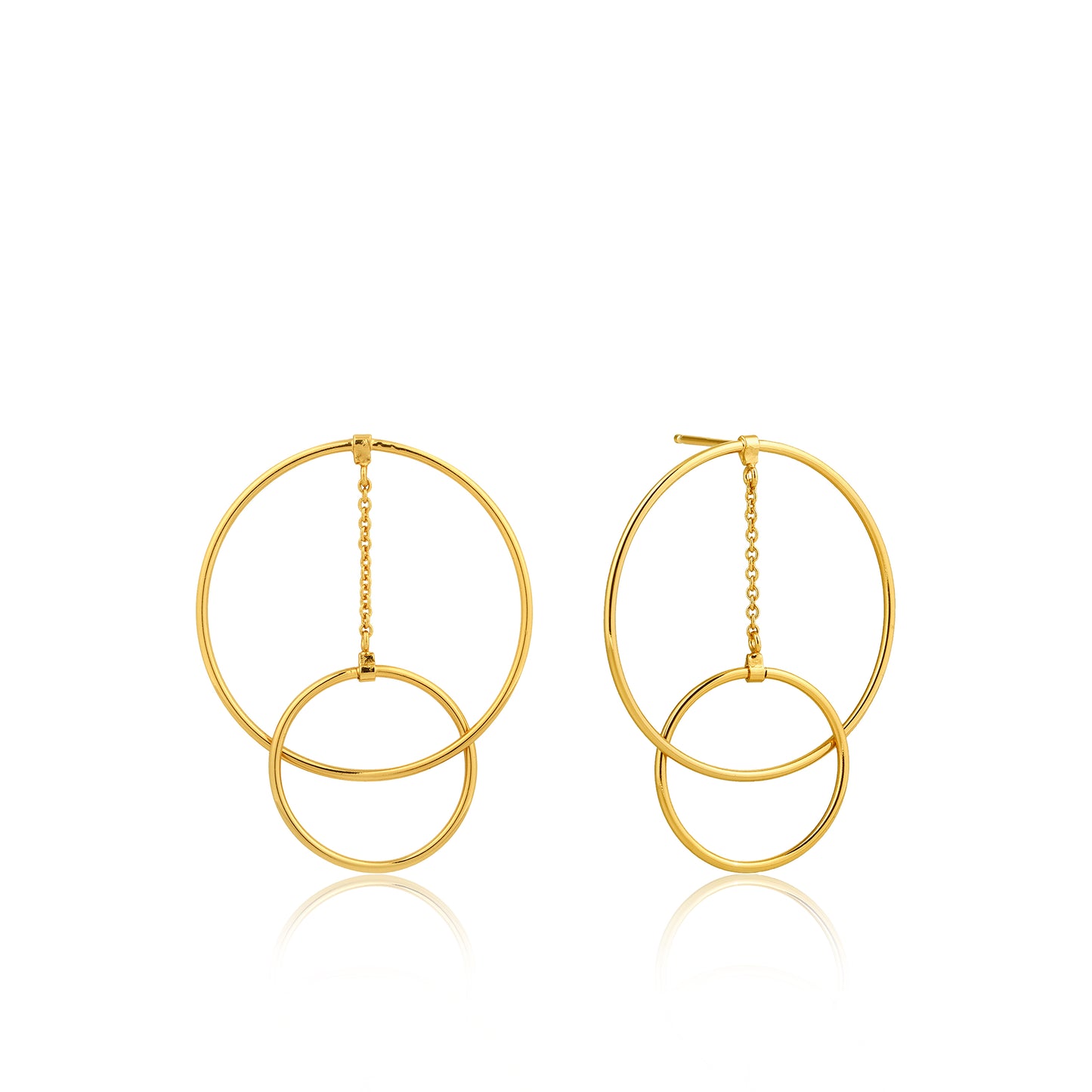ANIA HAIE ANIA HAIE - Gold Modern Front Hoop Earrings available at The Good Life Boutique