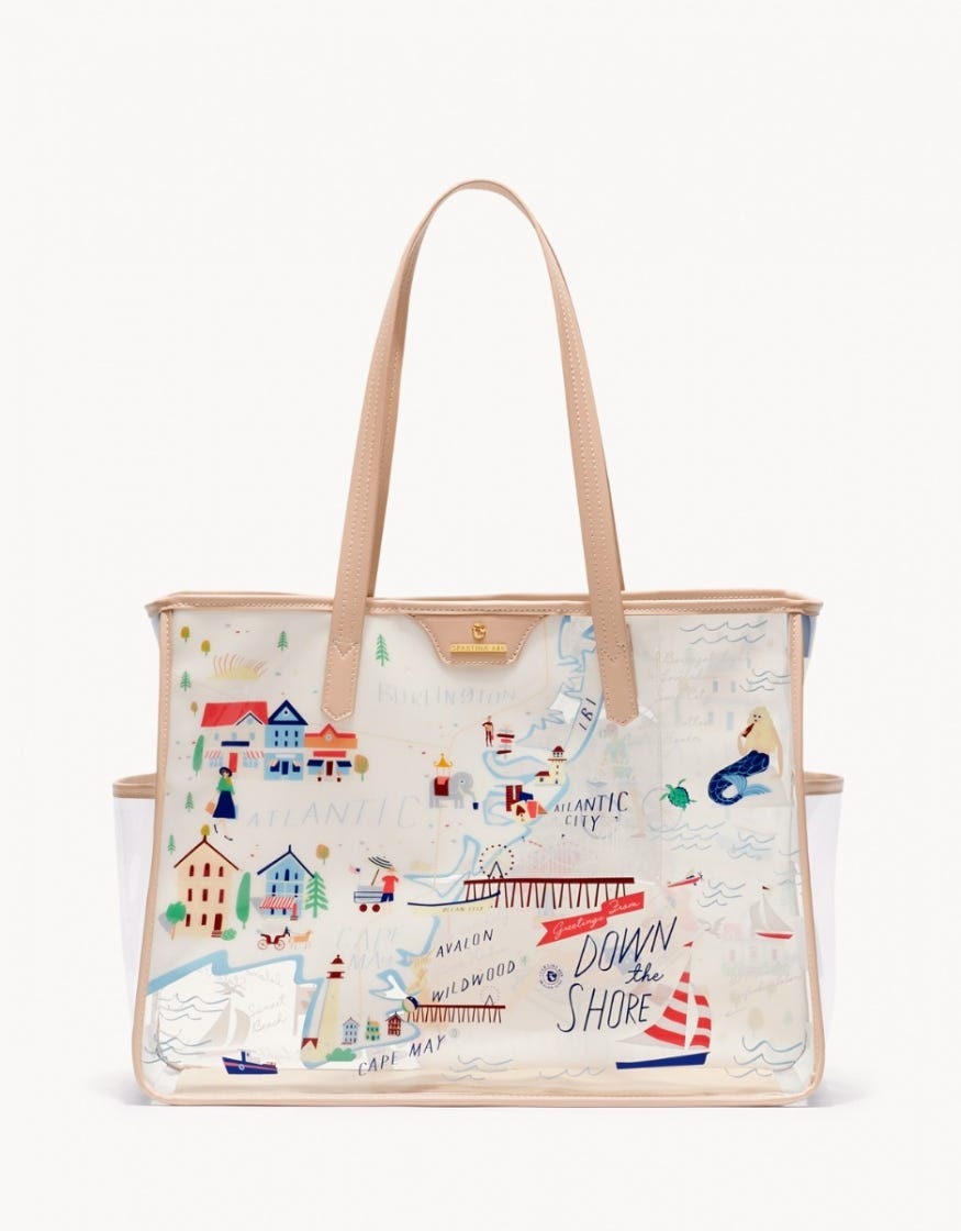 Spartina Spartina Down The Shore Clear Beach Tote available at The Good Life Boutique