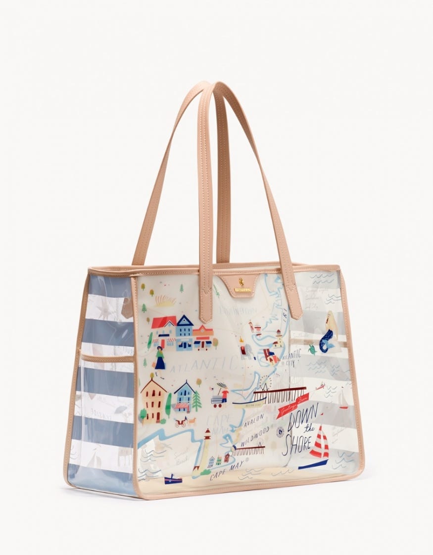 Spartina Spartina Down The Shore Clear Beach Tote available at The Good Life Boutique
