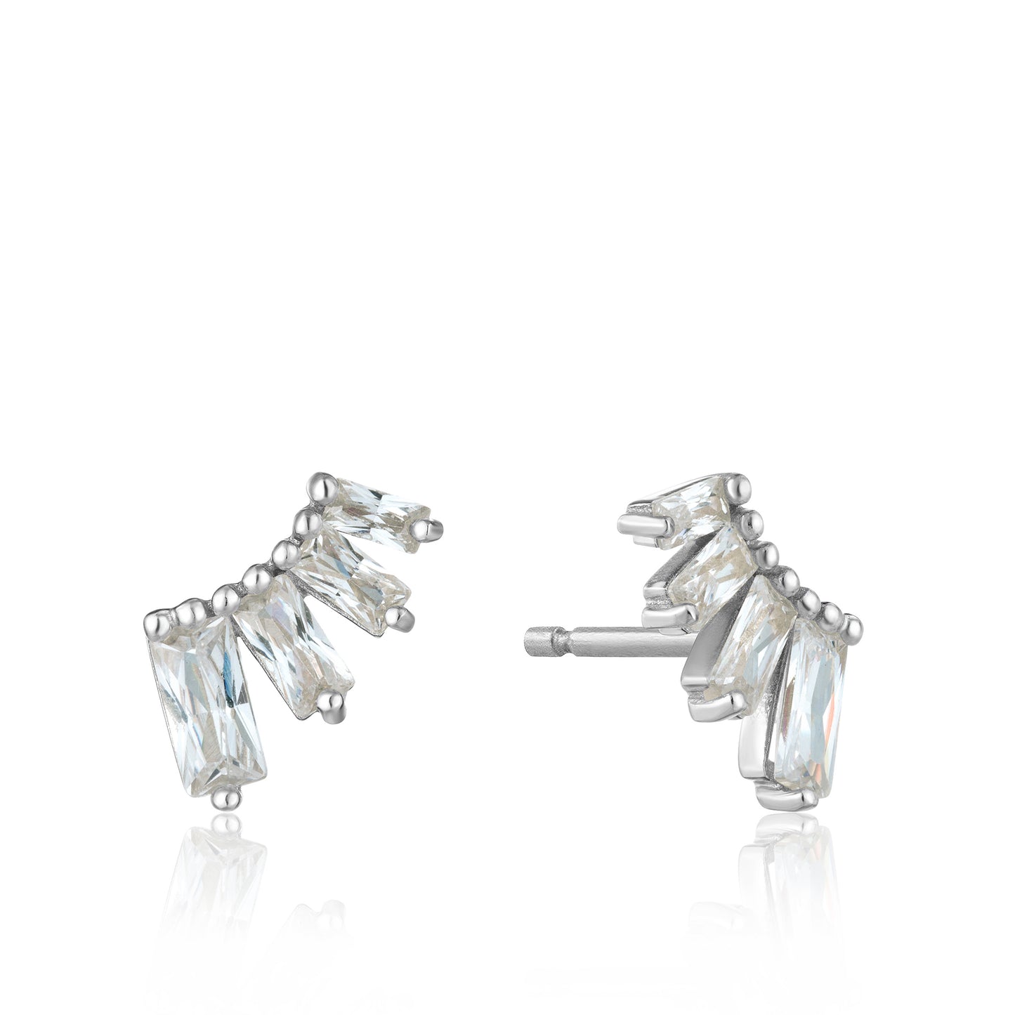 ANIA HAIE ANIA HAIE - Silver Glow Bar Stud Earrings available at The Good Life Boutique