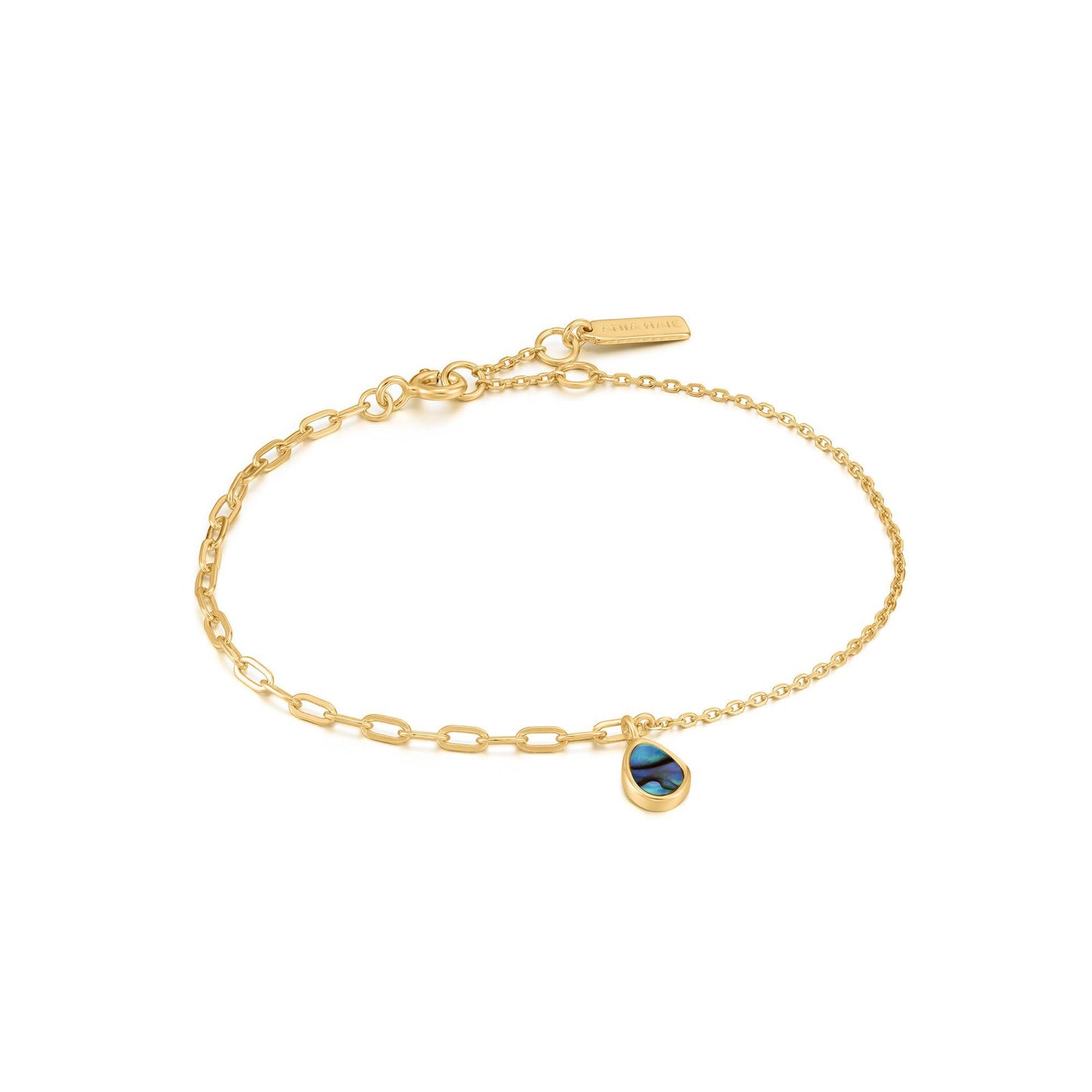 ANIA HAIE ANIA HAIE - Gold Tidal Abalone Mixed Link Bracelet available at The Good Life Boutique