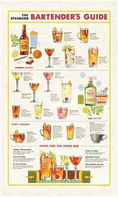 Cavallini Papers & Co., Inc. Bartender's Guide Tea Towel available at The Good Life Boutique