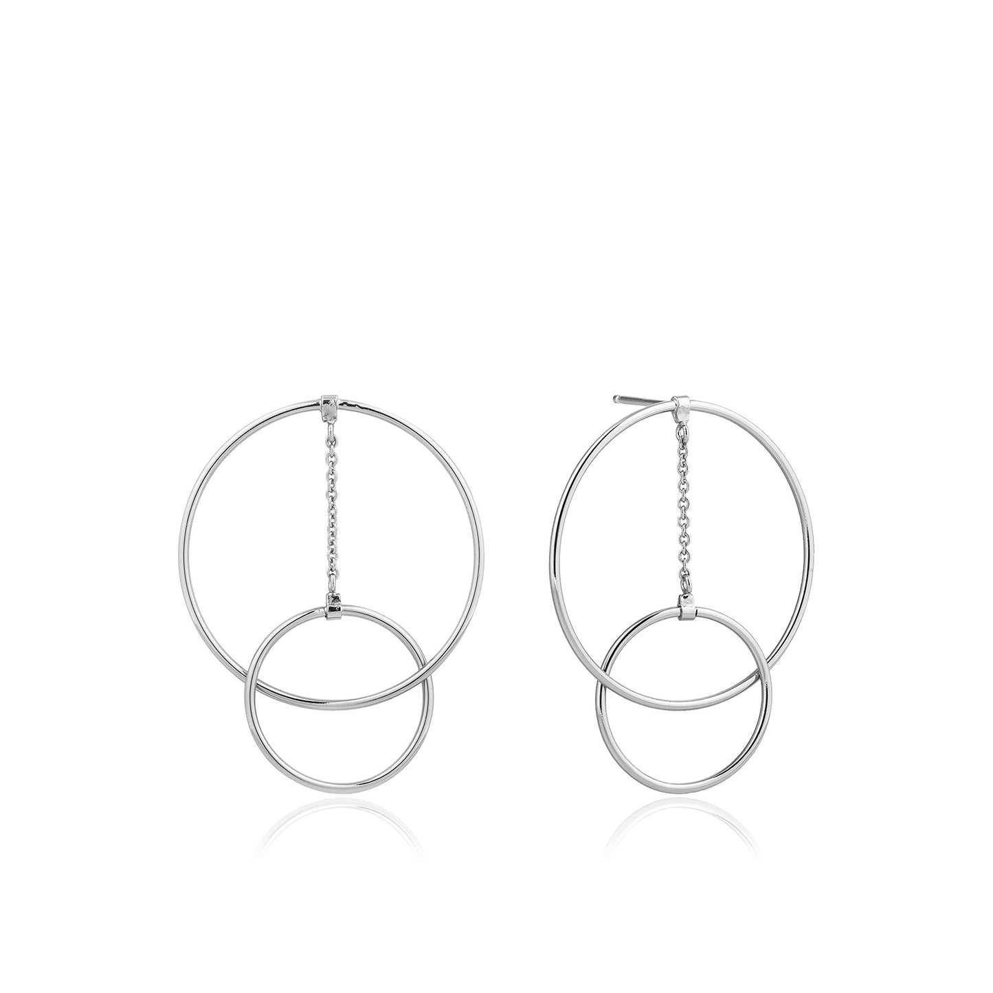 ANIA HAIE ANIA HAIE - Silver Modern Front Hoop Earrings available at The Good Life Boutique