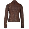 Mauritius Mauritius - Maysie RF Woman's Leather Jacket - Brown available at The Good Life Boutique