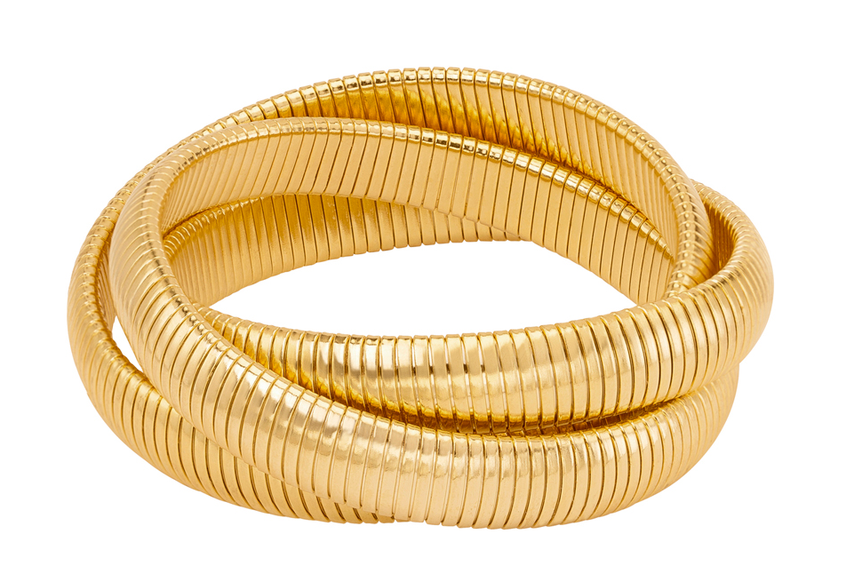 Designs by Janis Savitt INC Janis Savitt - High Polished Gold Triple Cobra Bracelet available at The Good Life Boutique