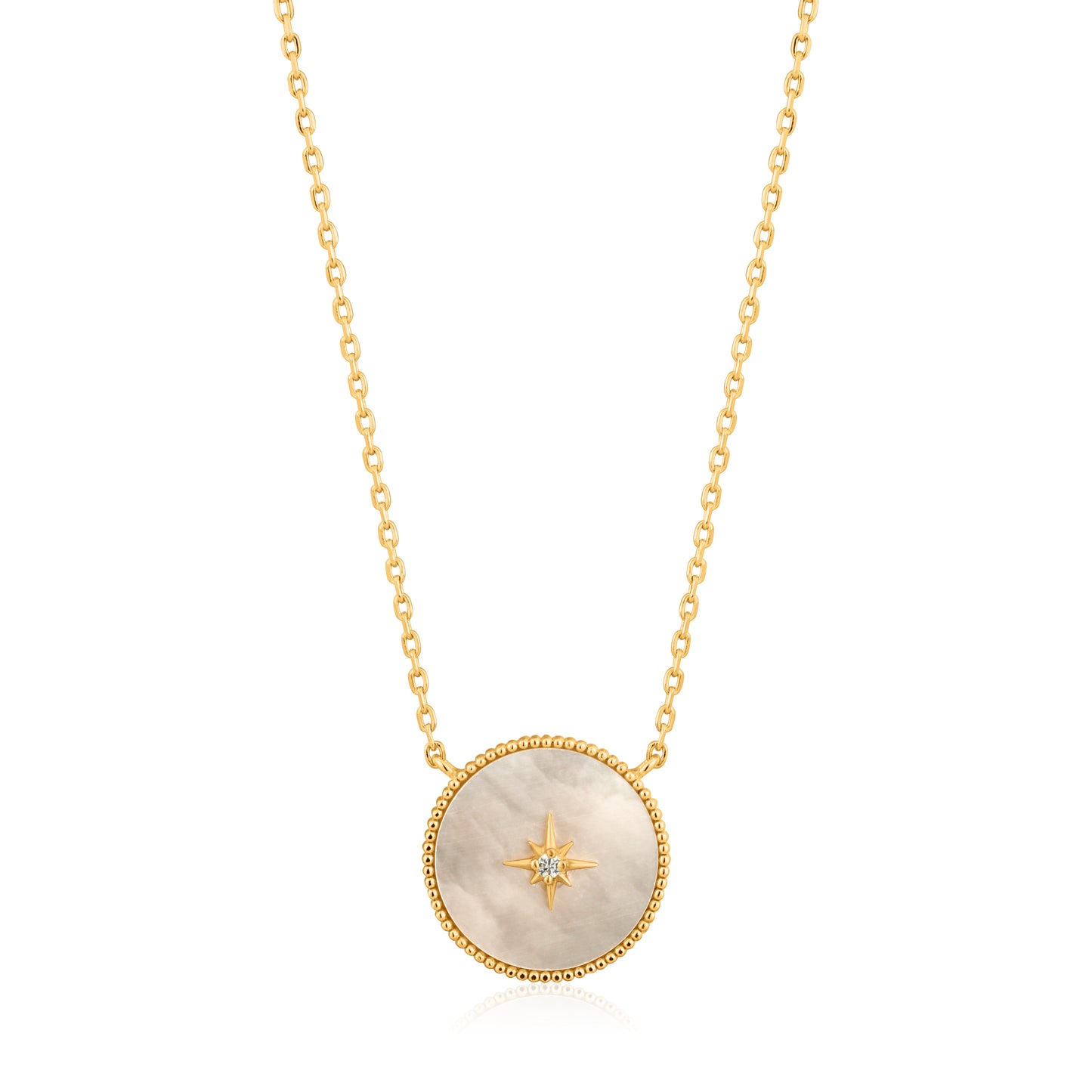 ANIA HAIE ANIA HAIE - Gold Mother Of Pearl Emblem Necklace available at The Good Life Boutique