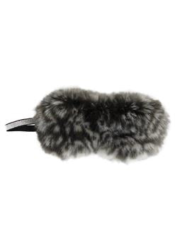 Fabulous Furs Grey Cheetah Faux Fur Sparkle Eye Mask available at The Good Life Boutique