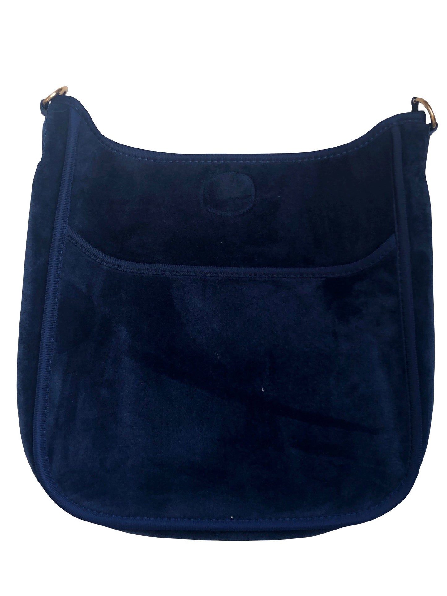 AHDORNED Velvet Messenger - Navy/Gold Hardware - NO STRAP ATTACHED - See Straps available at The Good Life Boutique