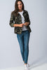 Trend:notes Camo Zip Button Down Jacket available at The Good Life Boutique