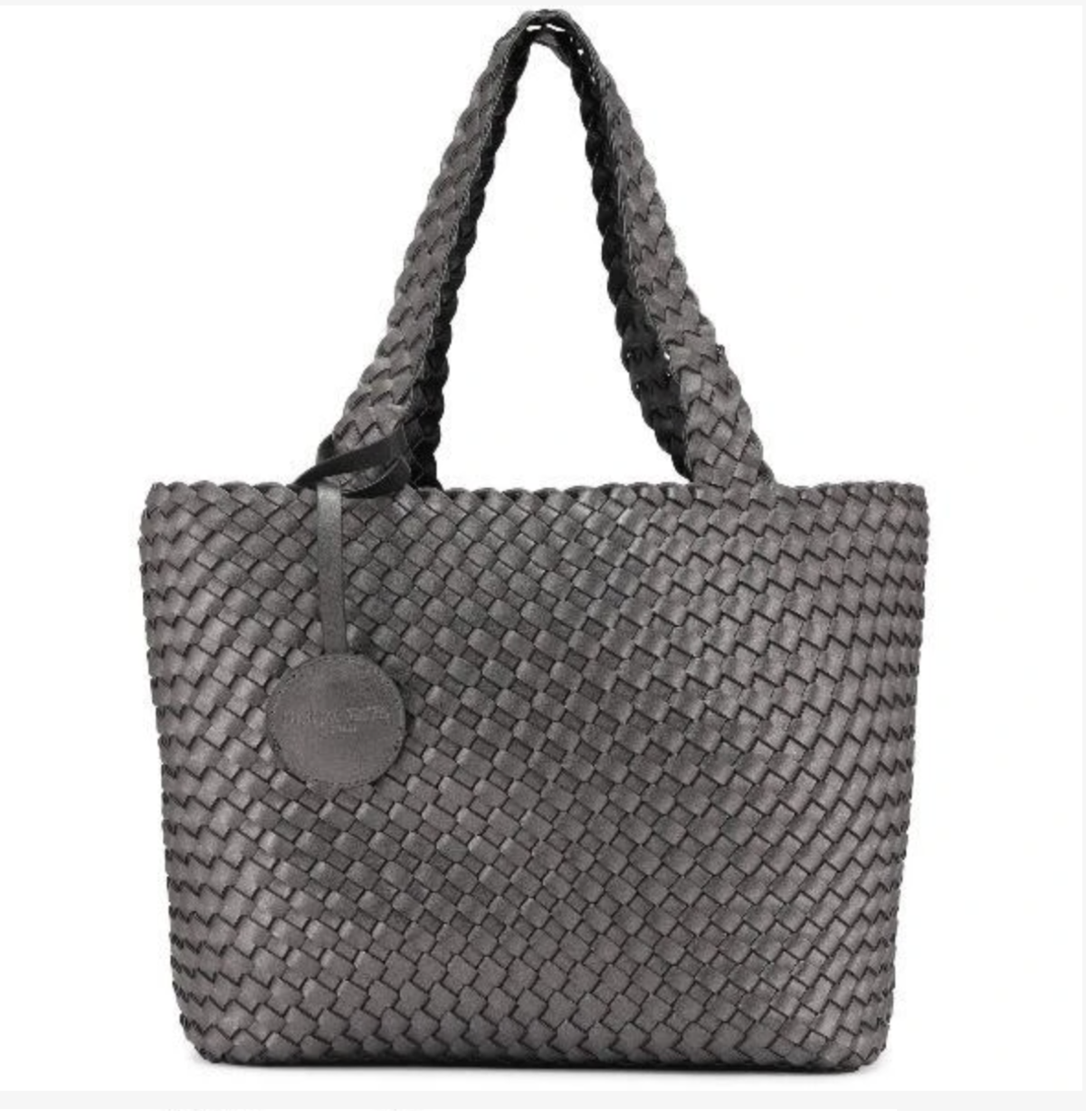 Ilse Jacobsen - Reversible Vegan Leather Tote Bag - Black and Gun