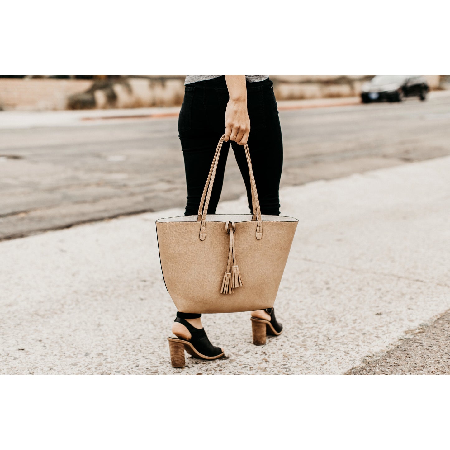 Street Level AVI Classic Reversible Tote available at The Good Life Boutique