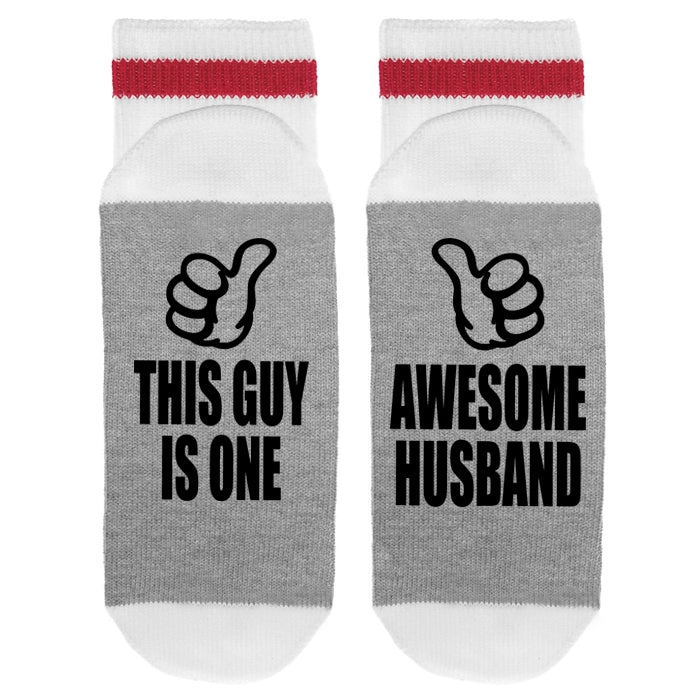 Sock Dirty To Me Men's - This Guy Is One Awesome Husband available at The Good Life Boutique