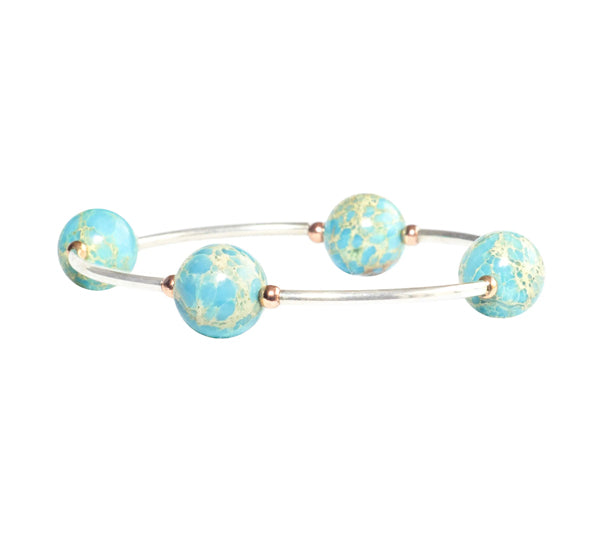 Made As Intended Blue Jasper Blessing Bracelet available at The Good Life Boutique