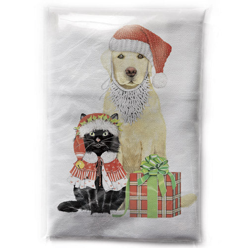 Mary Lake-Thompson Ltd. Santa Pets Bagged Towel available at The Good Life Boutique