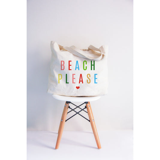 Love You A Latte Shop Colorful "Beach Please" XL Tote available at The Good Life Boutique