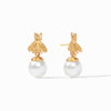 Julie Vos Julie Vos - Bee Pearl & Gold Drop Earring available at The Good Life Boutique