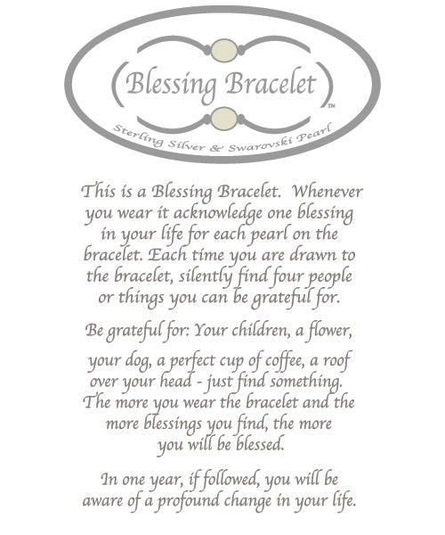 Made As Intended Crystal White Pearl Blessing Bracelet With Silver Links available at The Good Life Boutique